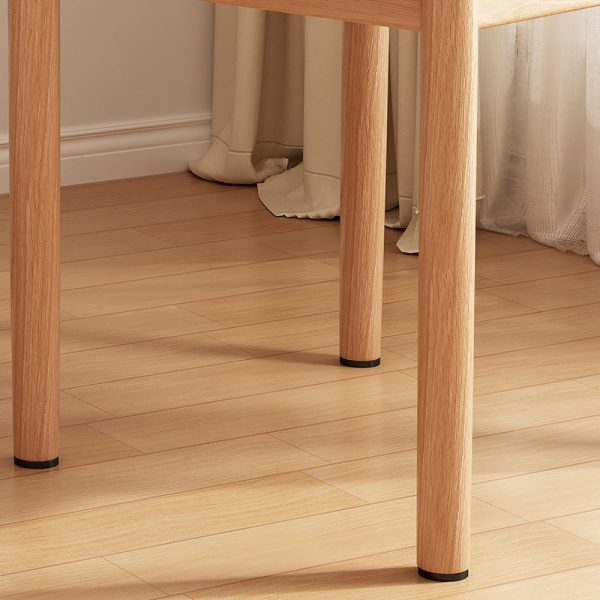 Contemporary Nordic Rectangular Wood Fabric Chair Backrest Armless For Living Room - Image 6