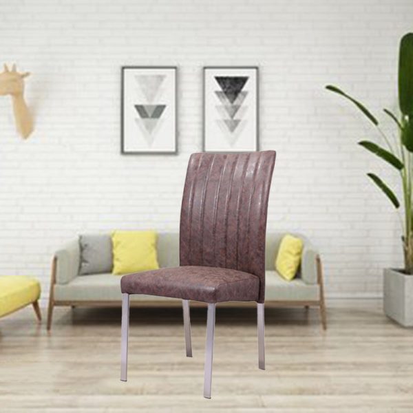 Traditional European Rectangular Iron Leather Chair Backrest Armless For Living Room