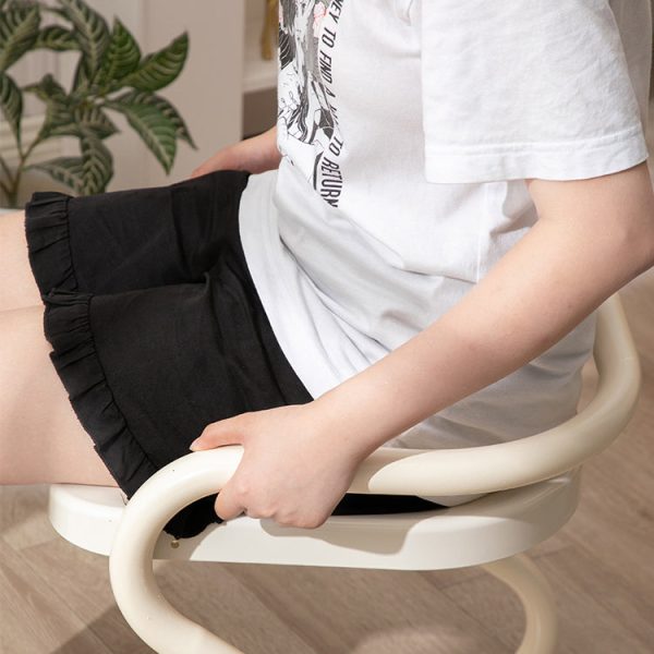 Contemporary Industrial Square ABS Iron Dining Chair Backless Armless For Dining Room - Image 6
