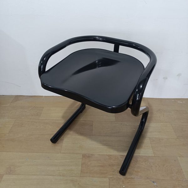 Contemporary Industrial Square ABS Iron Dining Chair Backless Armless For Dining Room - Image 17