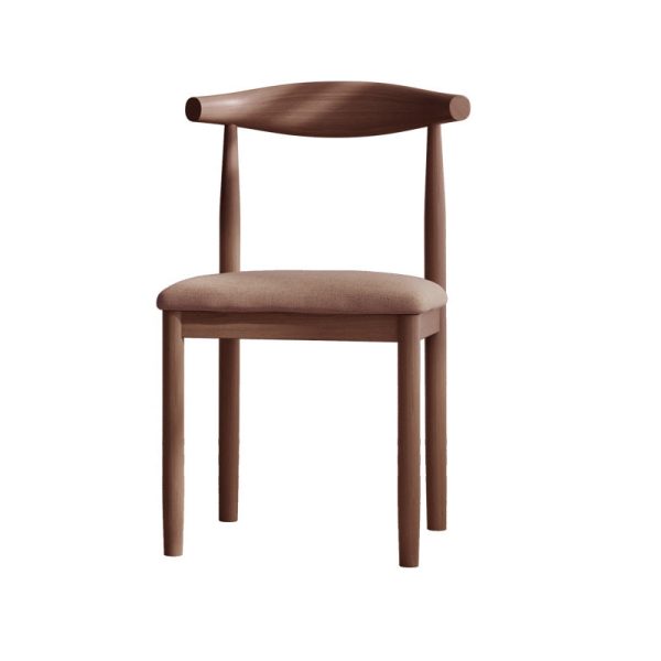 Traditional Vintage Cow Corner Square Linen PU Leather Upholstered Dining Chair Backrest For Dining Room - Image 20