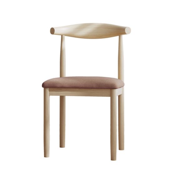 Traditional Vintage Cow Corner Square Linen PU Leather Upholstered Dining Chair Backrest For Dining Room - Image 15