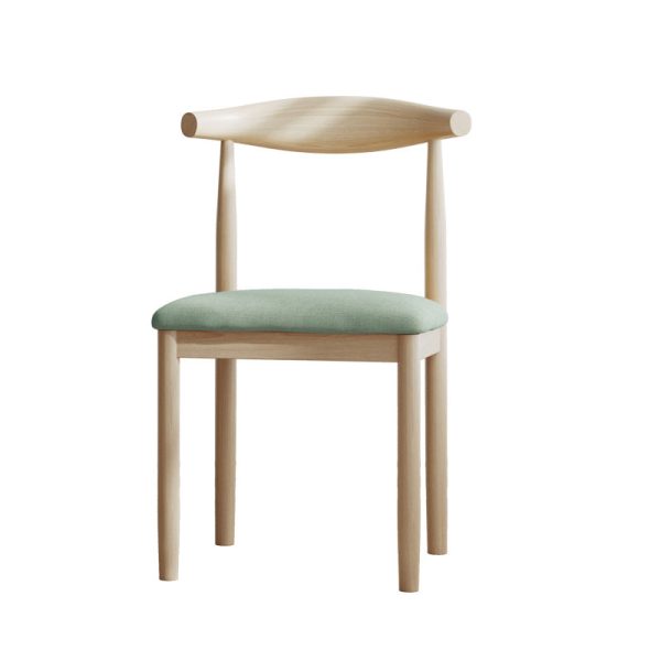 Traditional Vintage Cow Corner Square Linen PU Leather Upholstered Dining Chair Backrest For Dining Room - Image 16