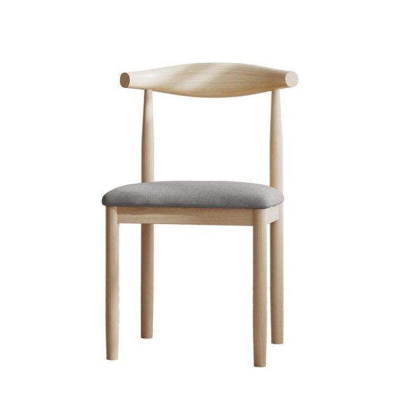 Traditional Vintage Cow Corner Square Linen PU Leather Upholstered Dining Chair Backrest For Dining Room - Image 17