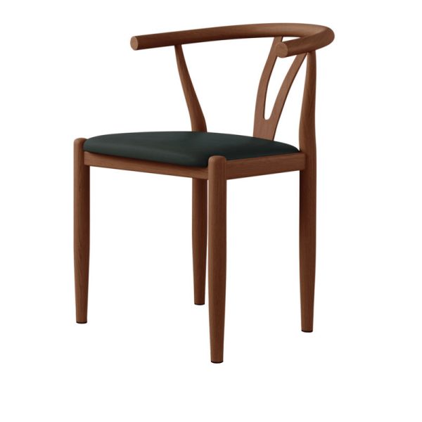 Modern Simplicity Leather Carbon Steel Sponge Square Curved Dining Chair Backrest For Dining Room - Image 14