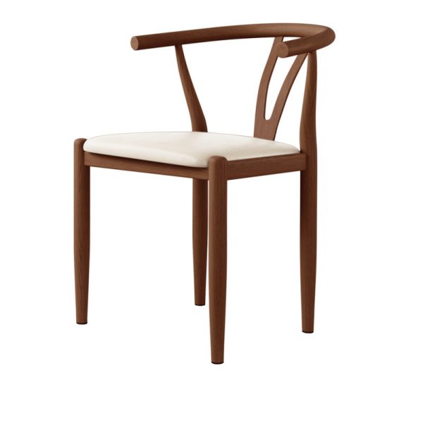 Modern Simplicity Leather Carbon Steel Sponge Square Curved Dining Chair Backrest For Dining Room - Image 15
