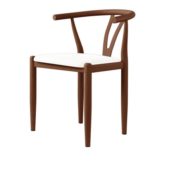 Modern Simplicity Leather Carbon Steel Sponge Square Curved Dining Chair Backrest For Dining Room - Image 16