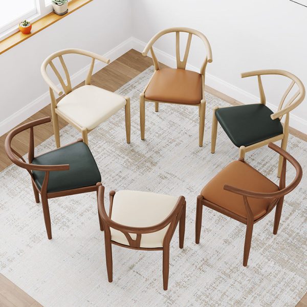 Modern Simplicity Leather Carbon Steel Sponge Square Curved Dining Chair Backrest For Dining Room - Image 10