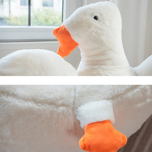 Contemporary Creative Swan Shape Lamb Cashmere Accent Chair Backrest For Living Room - Image 8