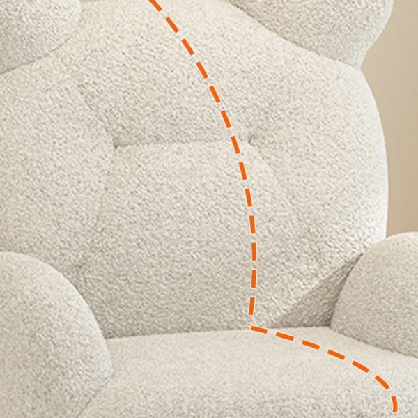 Contemporary Creative Kids Bear Lamb Cashmere Accent Chair Backrest Armrest For Living Room - Image 5