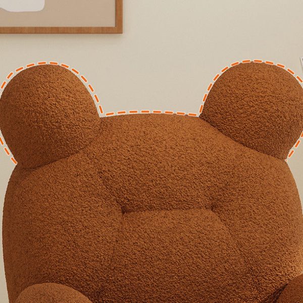 Contemporary Creative Kids Bear Lamb Cashmere Accent Chair Backrest Armrest For Living Room - Image 11