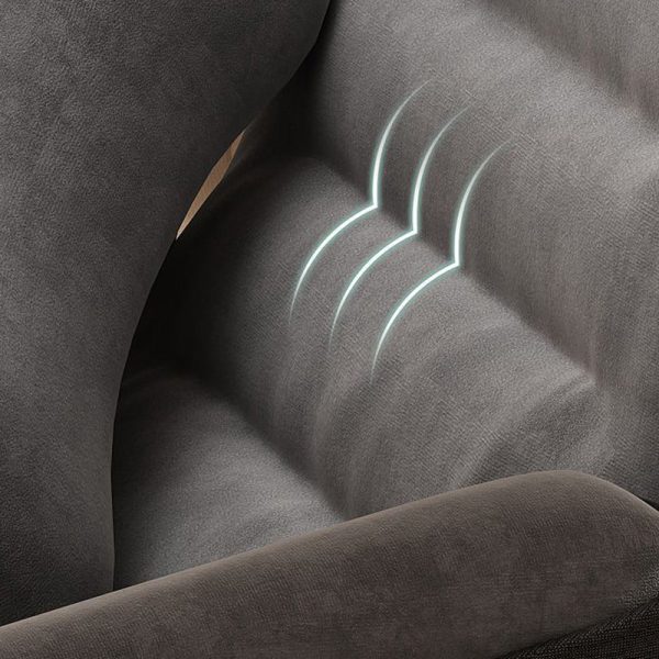 Contemporary Scandinavian Iron Upholstered Rectangular Curved Foldable Recliner Backrest Armrest For Living Room - Image 8