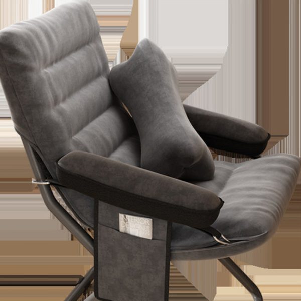 Contemporary Scandinavian Iron Upholstered Rectangular Curved Foldable Recliner Backrest Armrest For Living Room - Image 11