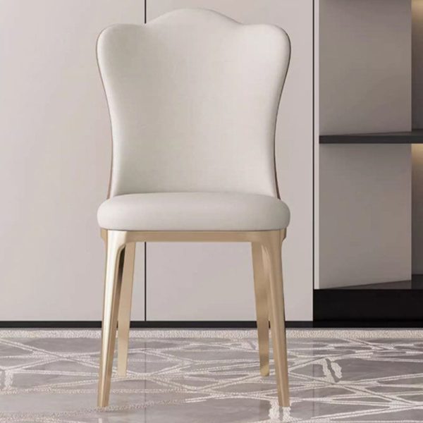Modern Luxury Titanium Leather Cloud Rectangular Dining Chair Backrest For Dining Room - Image 6