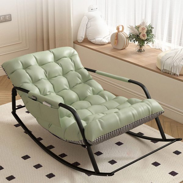 Modern Minimalist Iron Leather Cotton Rectangular Recliner Backrest Armrest Footrest For Living Room - Image 23