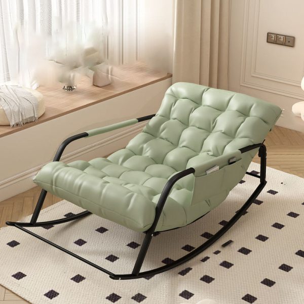 Modern Minimalist Iron Leather Cotton Rectangular Recliner Backrest Armrest Footrest For Living Room - Image 18