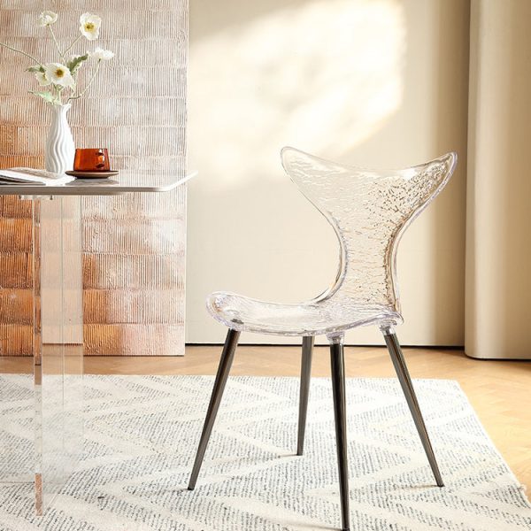 Contemporary Creative Acrylic Metal Square Triangle Mermaid Vanity Chair Backrest For Bedroom - Image 16