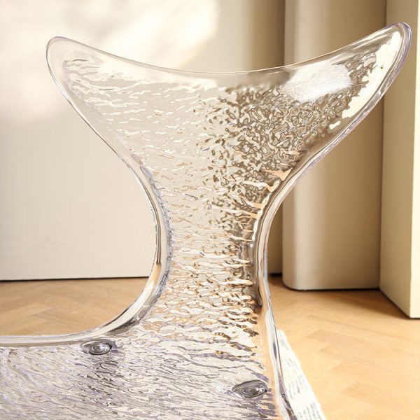 Contemporary Creative Acrylic Metal Square Triangle Mermaid Vanity Chair Backrest For Bedroom - Image 11