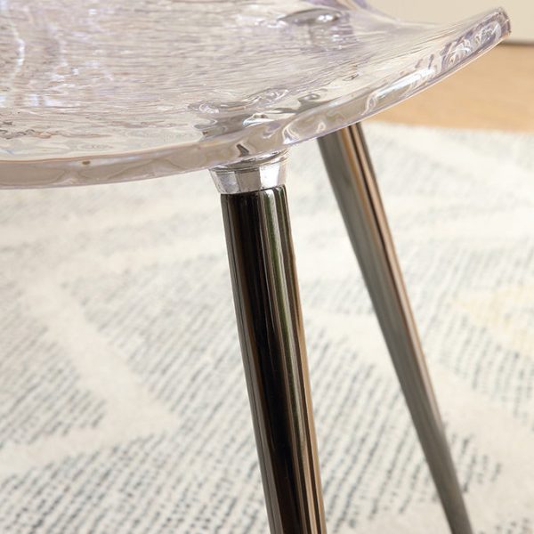 Contemporary Creative Acrylic Metal Square Triangle Mermaid Vanity Chair Backrest For Bedroom - Image 10