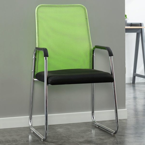 Modern Minimalist Fabric Steel Square Rectangular Desk Chair Backrest Armrest For Home Office - Image 6
