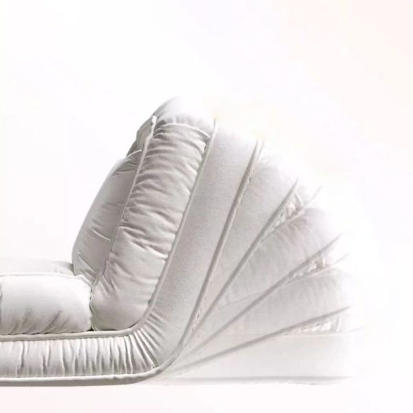 Modern Minimalist Fabric Iron Rectangle Accent Chair Backrest For Living Room - Image 8