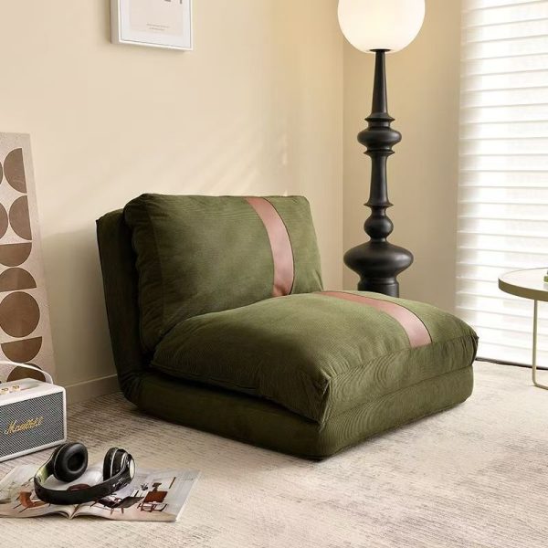 Modern Minimalist Velvet Iron Rectangular Square Accent Chair Backrest For Living Room - Image 2