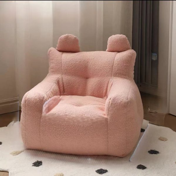 Contemporary Creations Velvet Fabric EPP Particles Square Rectangle Rabbit Ears Accent Chair Backrest Armrest For Living Room - Image 11