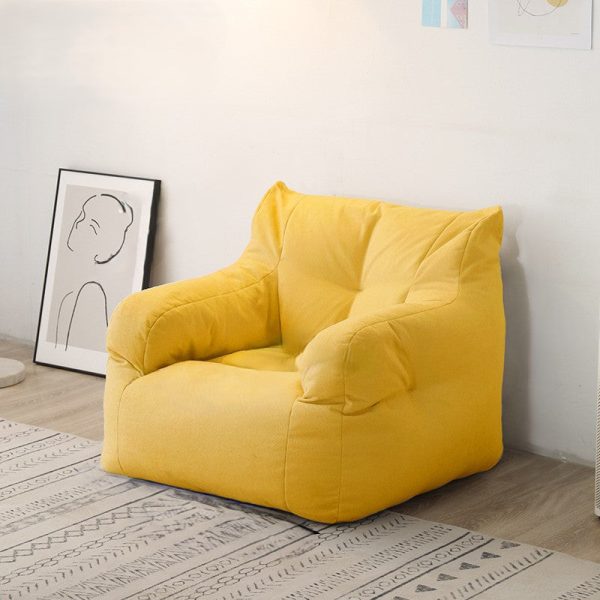 Contemporary Scandinavian Fabric EPS Particles Rectangle Plaid Sofa Backrest Armrest For Living Room - Image 8