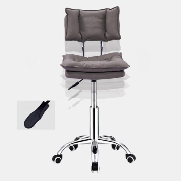 Modern Simplicity Leather Metal Base Height Adjustable Swivel Bar Stool Backrest Footrest For Dining Room - Image 14