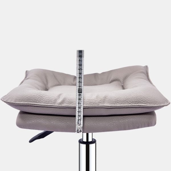 Modern Simplicity Leather Metal Base Height Adjustable Swivel Bar Stool Backrest Footrest For Dining Room - Image 6
