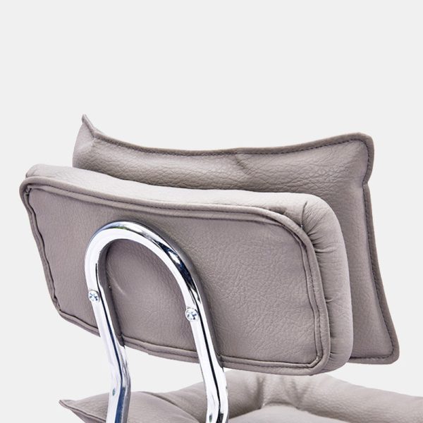 Modern Simplicity Leather Metal Base Height Adjustable Swivel Bar Stool Backrest Footrest For Dining Room - Image 8