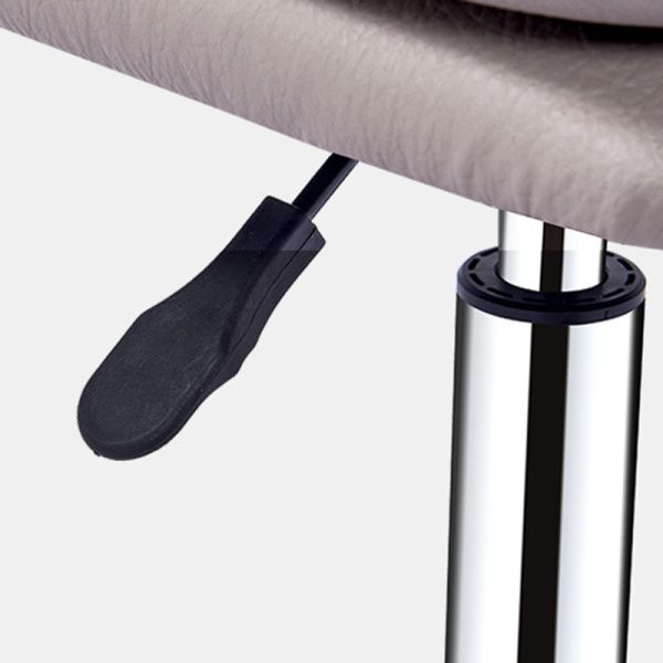 Modern Simplicity Leather Metal Base Height Adjustable Swivel Bar Stool Backrest Footrest For Dining Room - Image 9