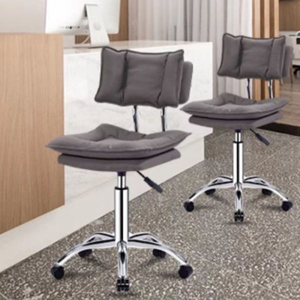 Modern Simplicity Leather Metal Base Height Adjustable Swivel Bar Stool Backrest Footrest For Dining Room - Image 25