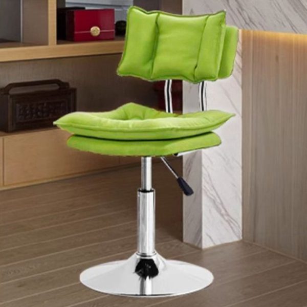 Modern Simplicity Leather Metal Base Height Adjustable Swivel Bar Stool Backrest Footrest For Dining Room - Image 26