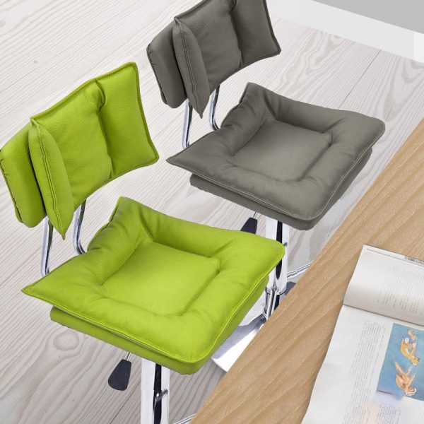 Modern Simplicity Leather Metal Base Height Adjustable Swivel Bar Stool Backrest Footrest For Dining Room - Image 13