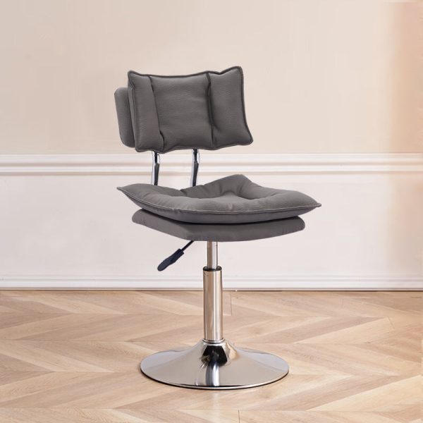 Modern Simplicity Leather Metal Base Height Adjustable Swivel Bar Stool Backrest Footrest For Dining Room - Image 15