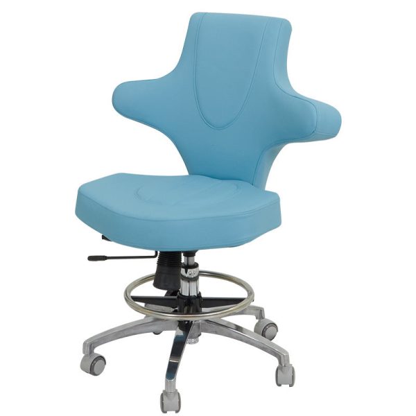 Contemporary Creative PU Leather Height Adjustable Swivel Bar Stool Wing Back For Living Room - Image 9