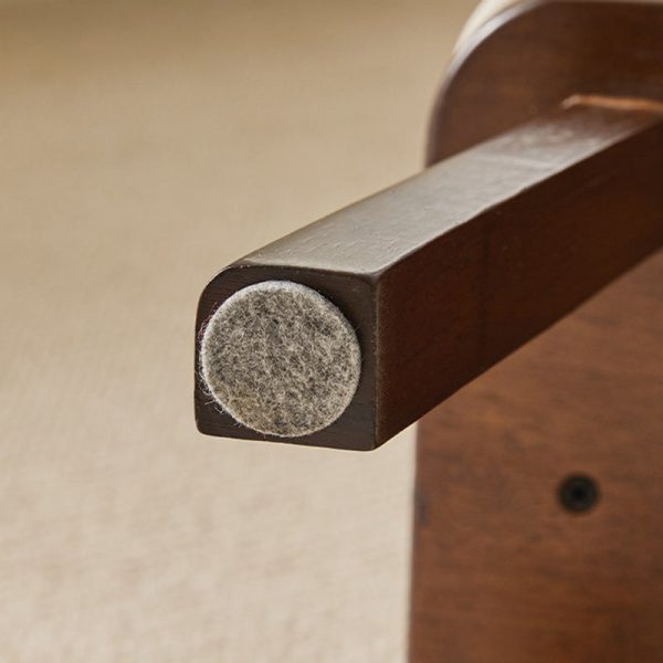 Traditional Vintage Leather Upholstered Wooden Frame Rectangle Low Stool For Living Room - Image 9