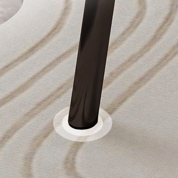 Contemporary Luxury Curved Leather Upholstered Iron Legs Vanity Stool For Bedroom - Image 8