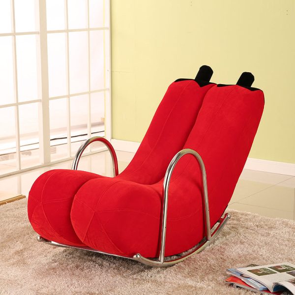 Contemporary Creative Banana PU Leather Upholstered Recliner Backrest Armrest For Living Room - Image 12