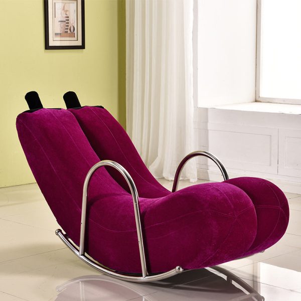 Contemporary Creative Banana PU Leather Upholstered Recliner Backrest Armrest For Living Room - Image 14