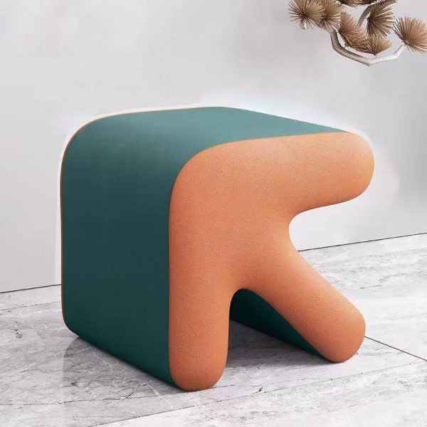 Contemporary Creative Arrow Design Leather Upholstered Portable Footstool For Living Room - Image 15