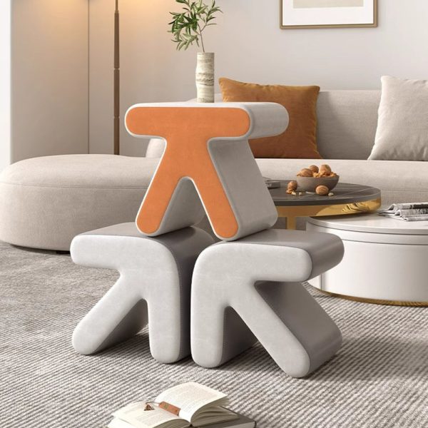 Contemporary Creative Arrow Design Leather Upholstered Portable Footstool For Living Room - Image 9