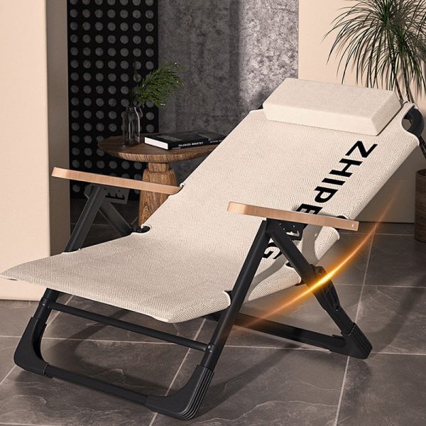 Contemporary Simplicity Square Oxford Fabric Carbon Steel Frame Foldable Camping Chair Backrest Wood Armrest For Outdoor Patio - Image 10