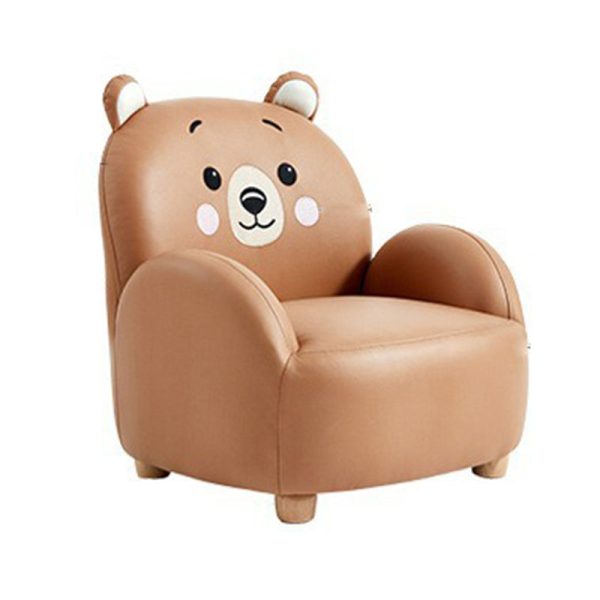 Contemporary Creative Cartoon Animal Tiger Fabric Solid Wood Children Accent Chair Backrest For Living Room - Image 9