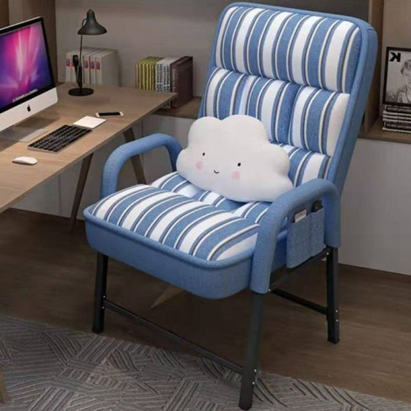 Modern Simplicity Square Fabric Upholstered Desk Chair Backrest Storage Bag Pillow For Home Office - Image 7
