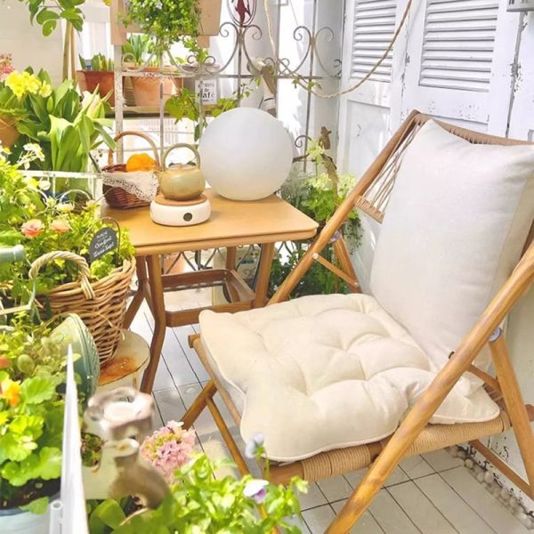 Traditional Rustic PE Weaving Rattan Imitation Wood Grain Alloy Frame Foldable Recliner Backrest Footrest For Outdoor Patio - Image 10