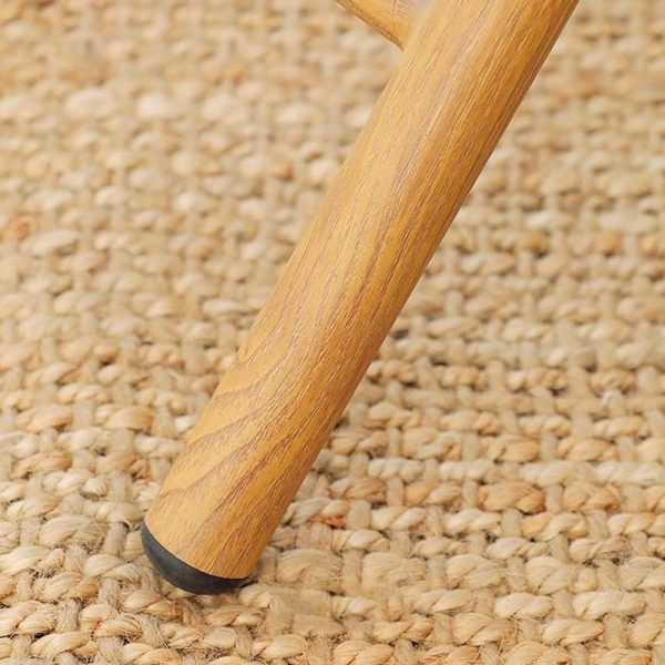 Traditional Rustic PE Weaving Rattan Imitation Wood Grain Alloy Frame Foldable Recliner Backrest Footrest For Outdoor Patio - Image 7