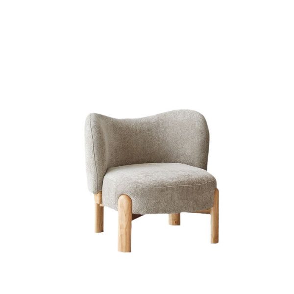 Contemporary Luxury Round Velvet Upholstered Solid Wood Legs Accent Chair Wing Back For Living Room - Image 7