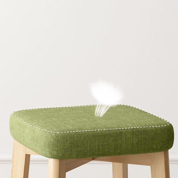 Contemporary Simplicity Square Tech Fabric Upholstered Solid Wood Stackable Low Stool For Living Room - Image 5